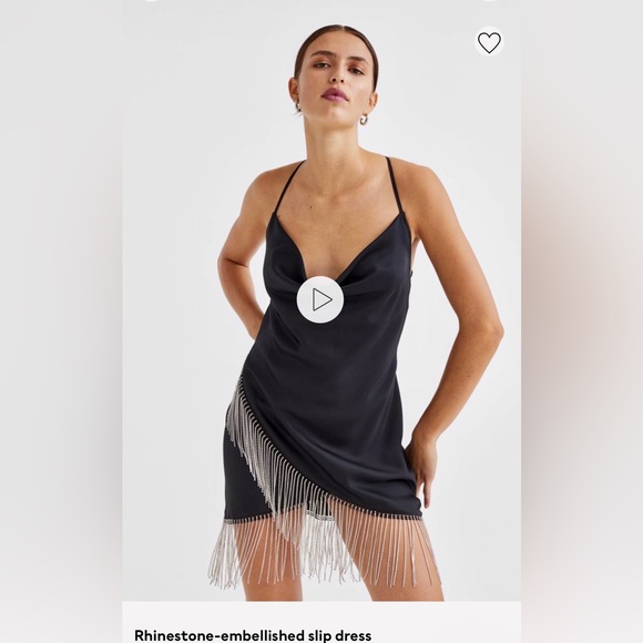 H&M | Dresses | Rhinestoneembellished Slip Dress | Poshmark